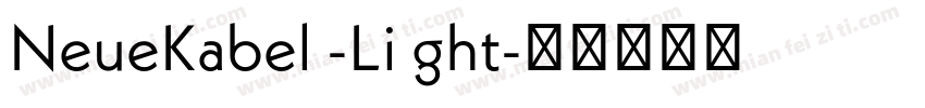 NeueKabel -Li ght字体转换